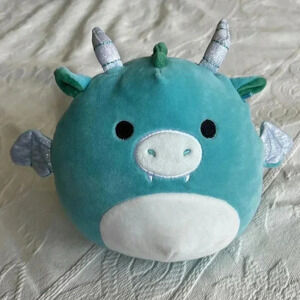 Squishmallows Avrill The Dragon 8” Kellytoy Blue Green Stuffed Animal Plush Soft